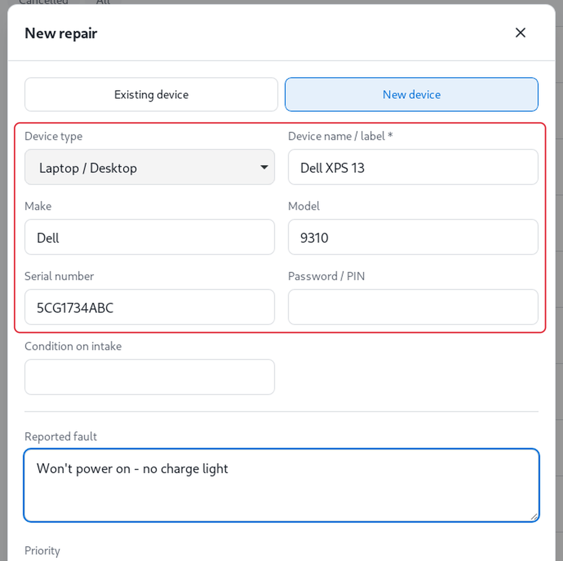 Capture the full device details