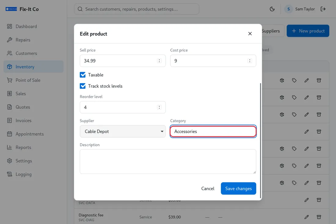 Group products with a category